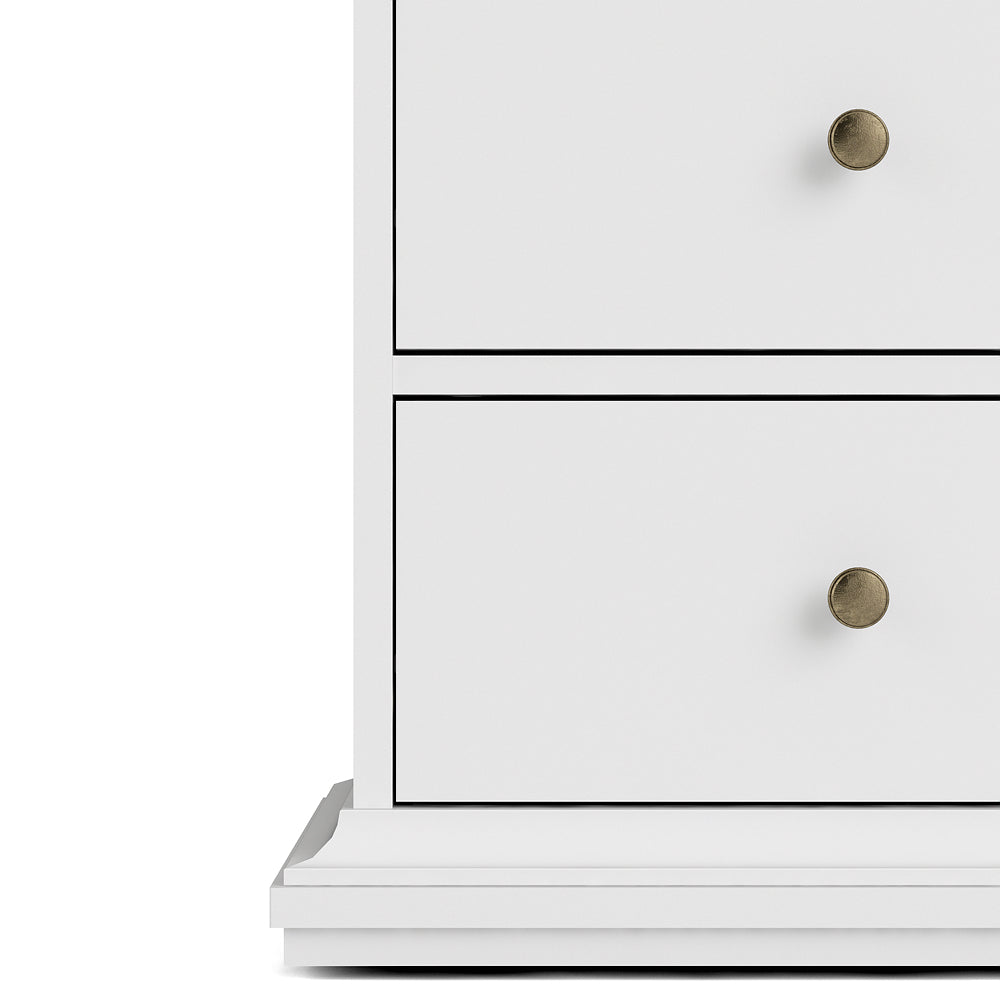 Paris Vitrine Vitrinenschrank Standvitrine Wohnzimmer Weiß / Eiche Struktur