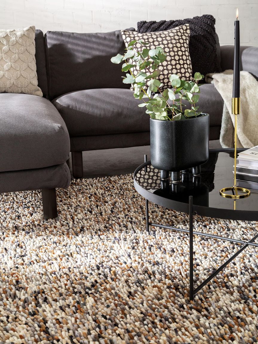 Wollteppich Edsor Beige