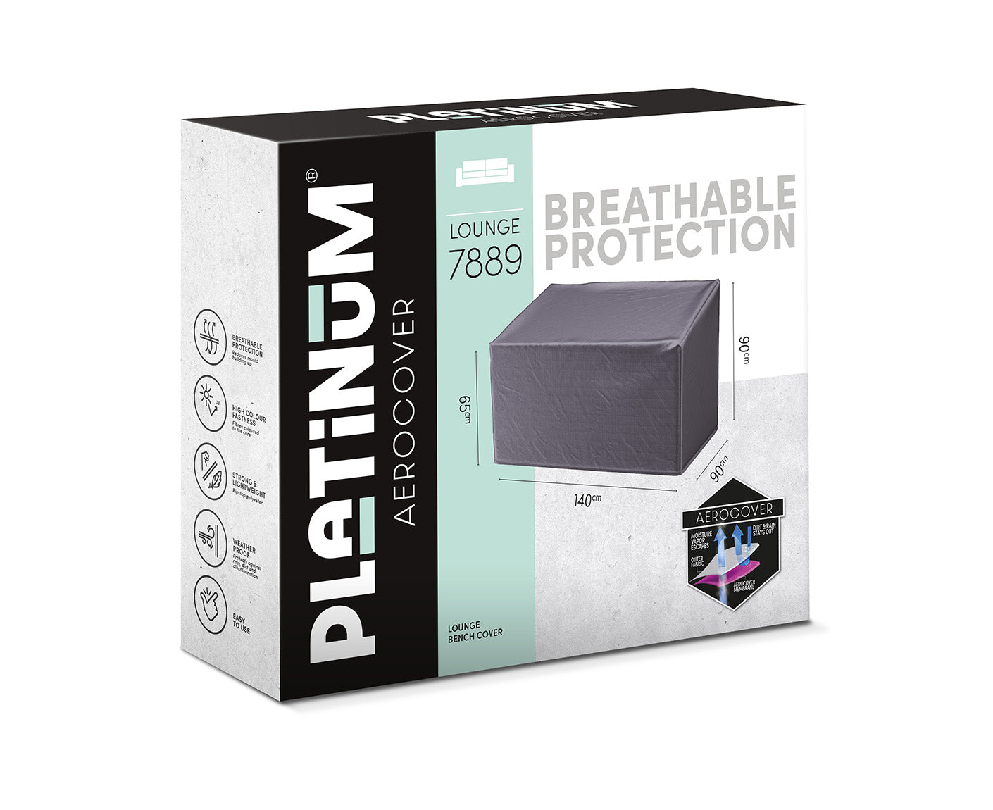 Platinum AEROCOVER Sitzbank Abdeckhaube Höhe 90 cm