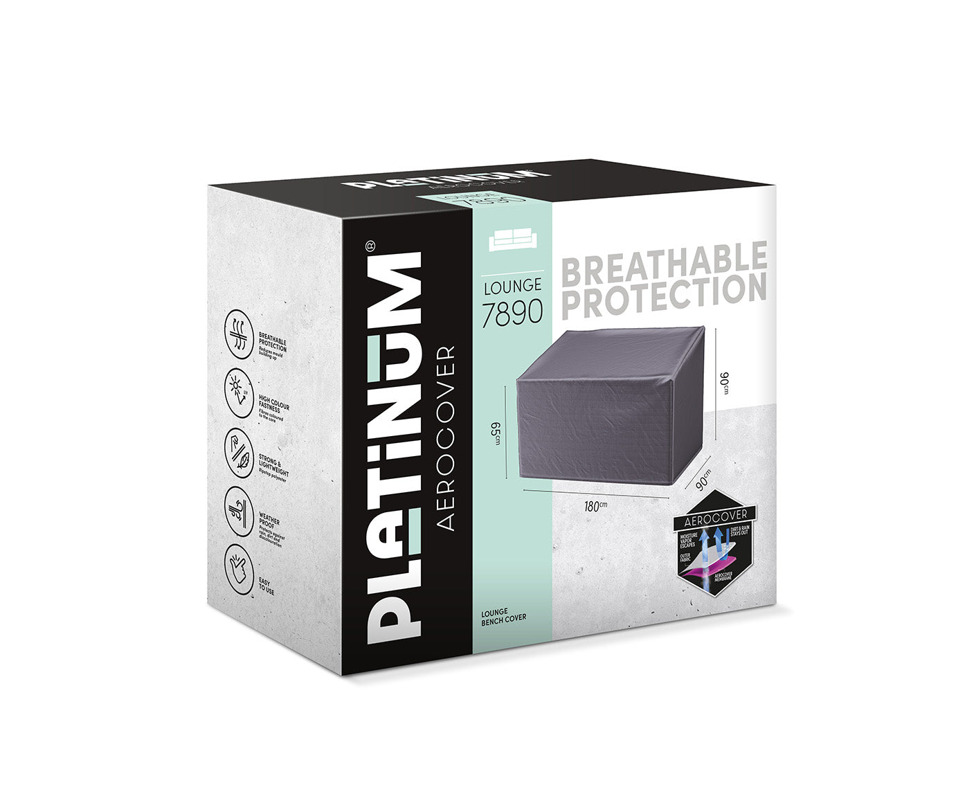 Platinum AEROCOVER Sitzbank Abdeckhaube Höhe 90 cm