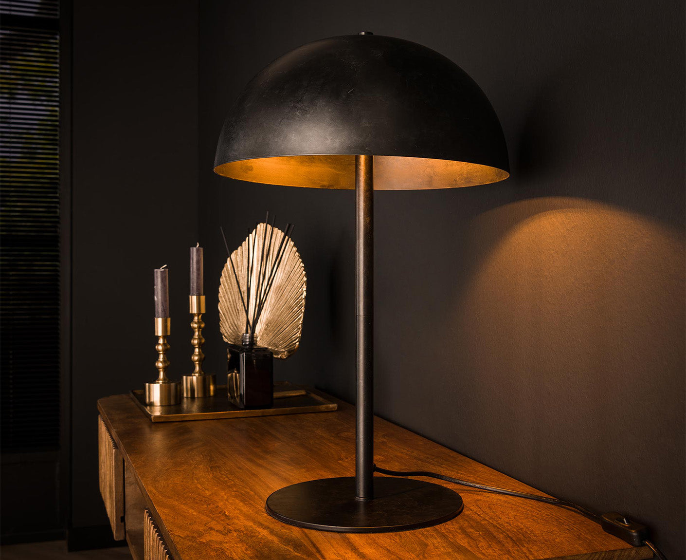 Tischlampe 2L Shield Metal / Charcoal