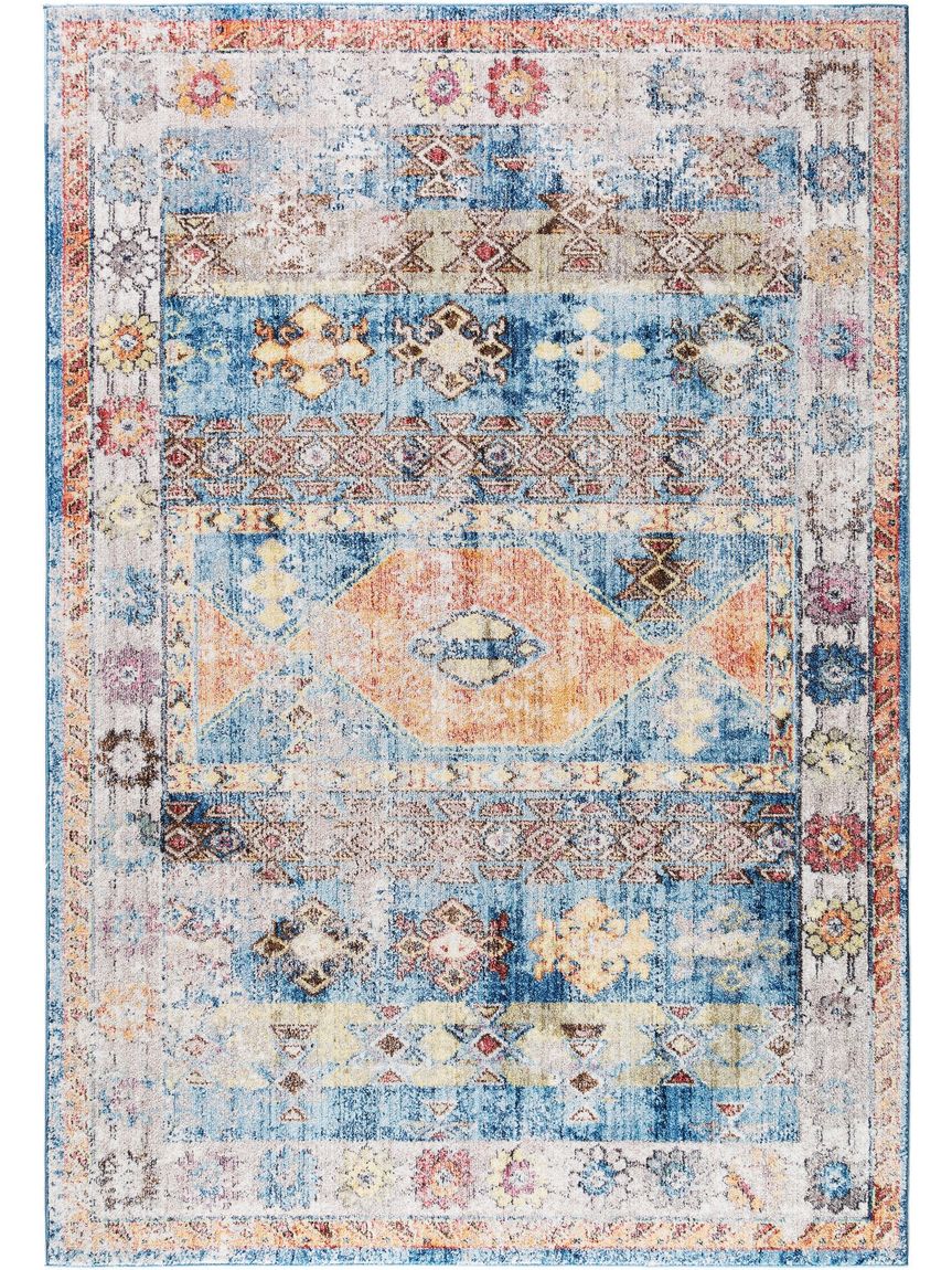 Teppich Tara Bunt / Blau