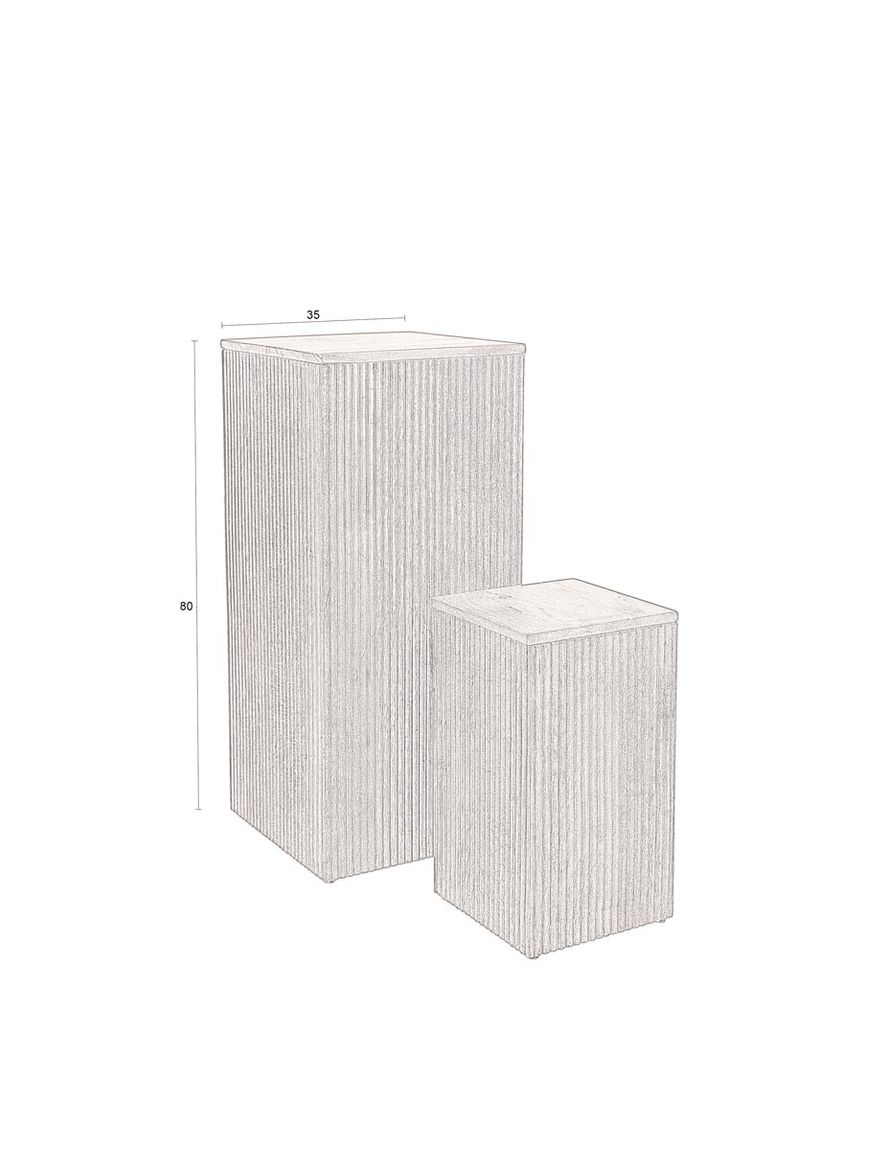 Ribble 2-er Set Pflanzkübel Braun
