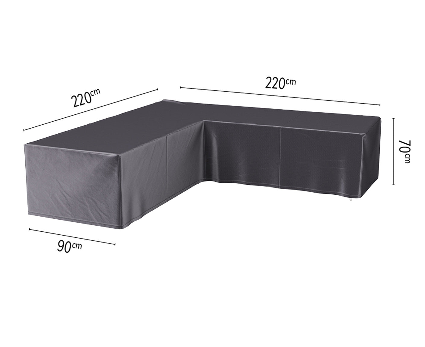 Platinum AEROCOVER Lounge L-Form Abdeckhaube