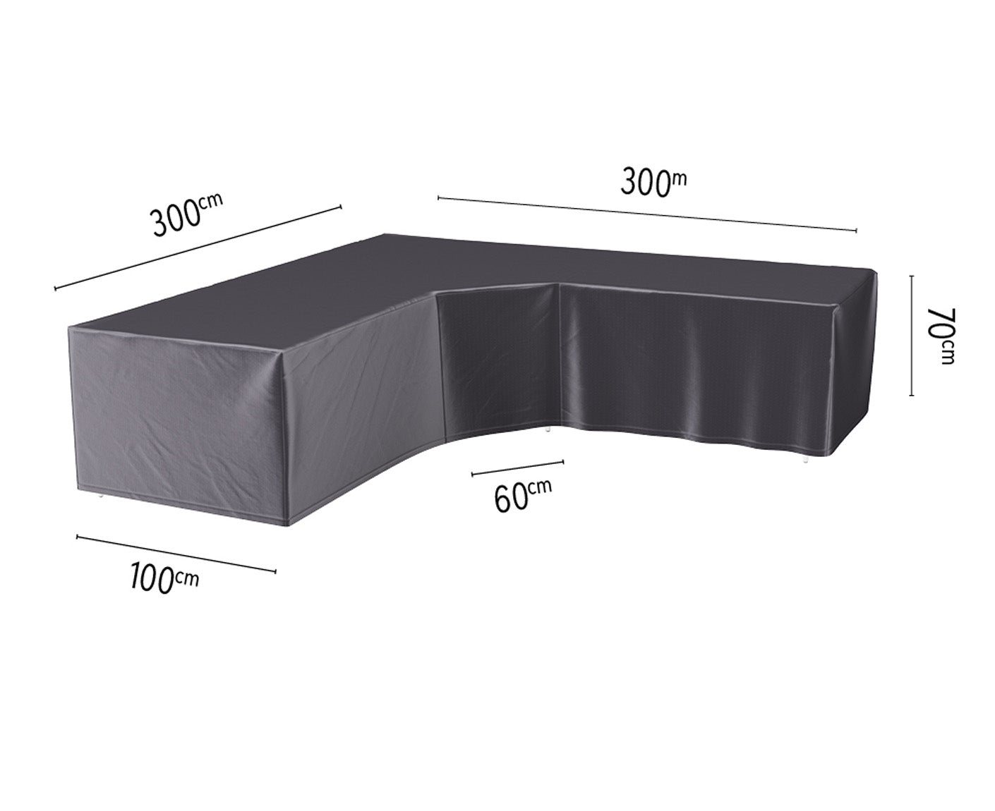 Platinum AEROCOVER Lounge-Trapez Abdeckhaube Höhe 70 cm