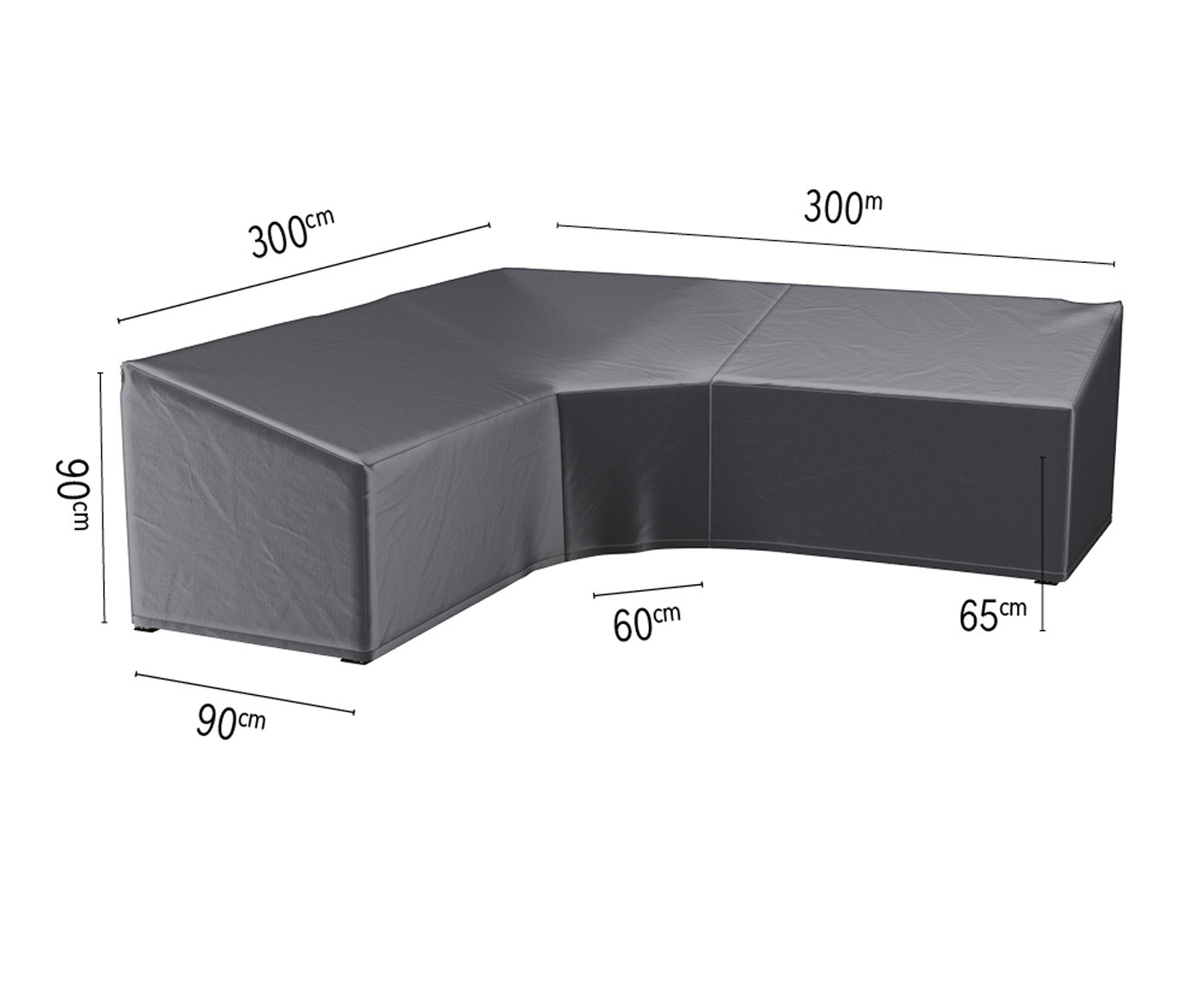 Platinum AEROCOVER Lounge-Trapez Abdeckhaube Höhe 70 cm