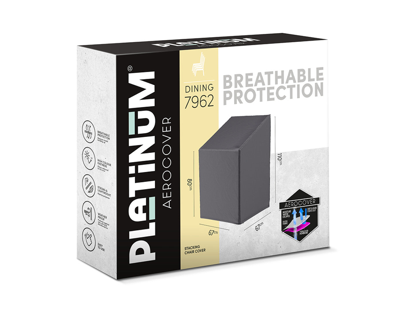 Platinum AEROCOVER Stapelstuhl Abdeckhaube