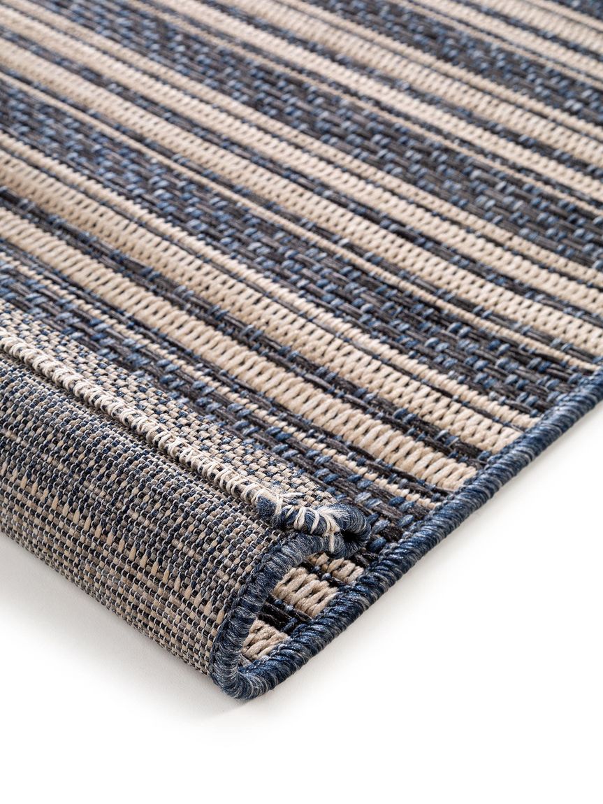 In- & Outdoor Läufer River 67x240 cm Beige / Blau