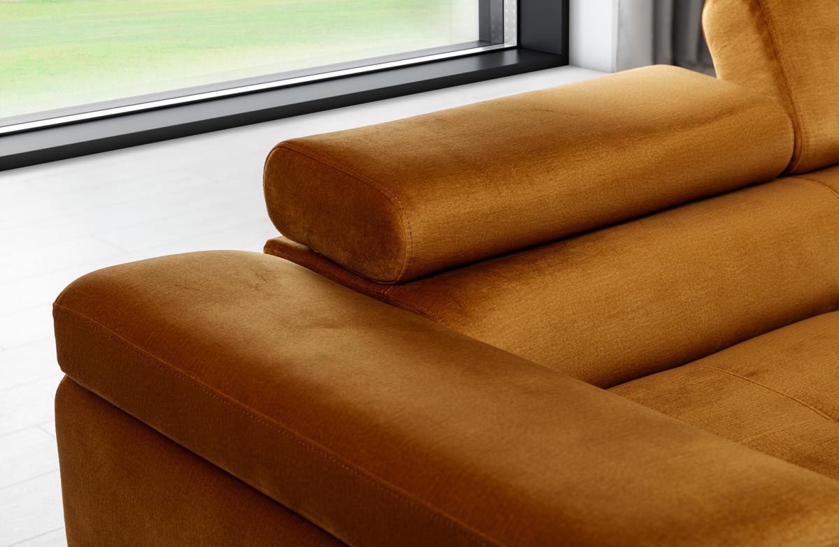 Armando Ecksofa 280 x 205 cm Grau (Webstoff - Sawana)