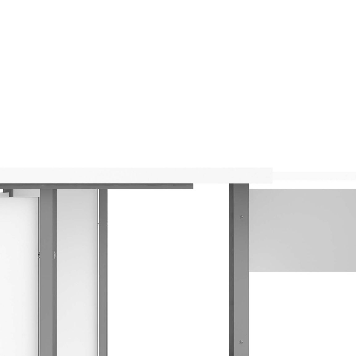 Prima Winkelkombination inkl. Rollcontainer 230 x 200 cm Weiß