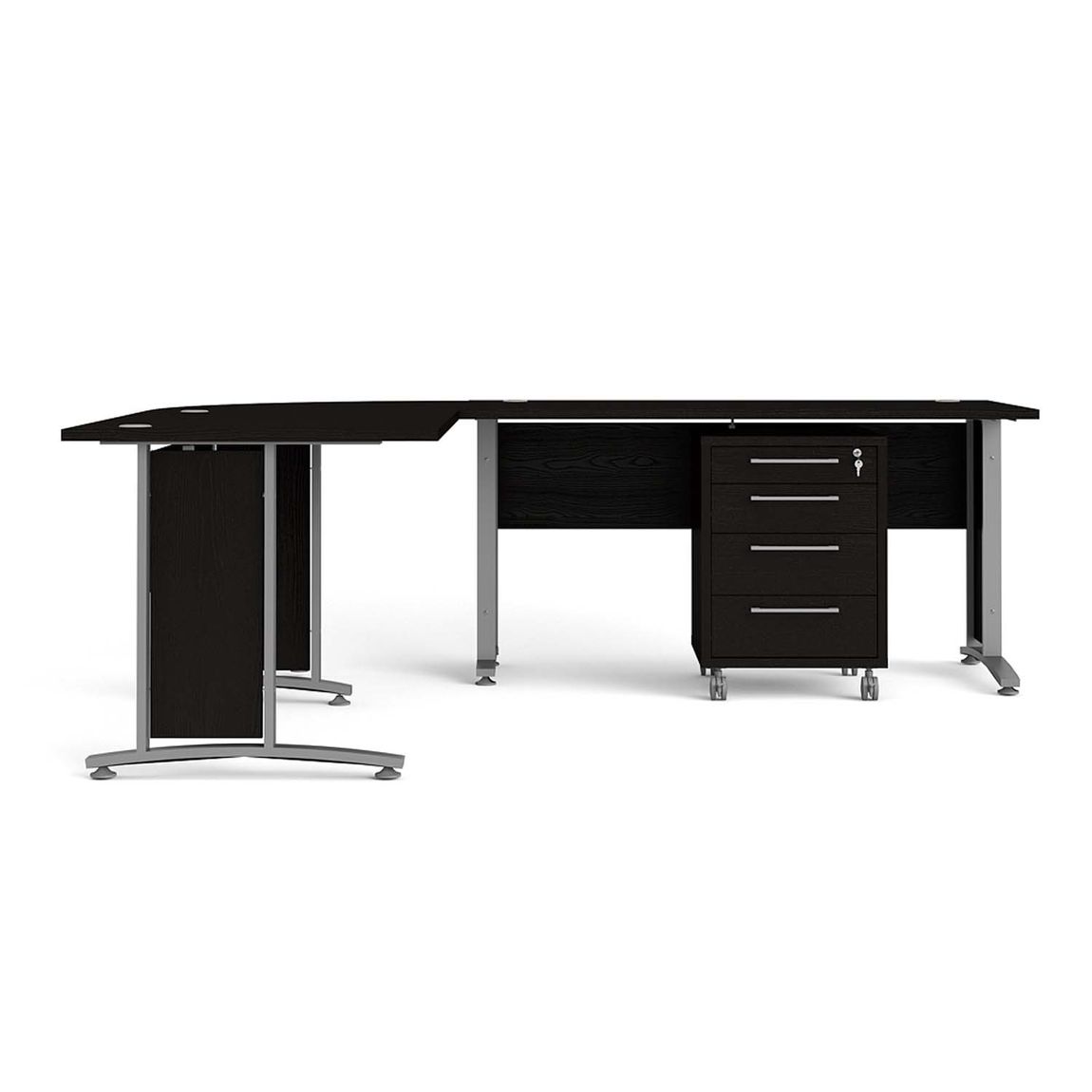 Prima Komplettbüro Paris Esche Schwarz