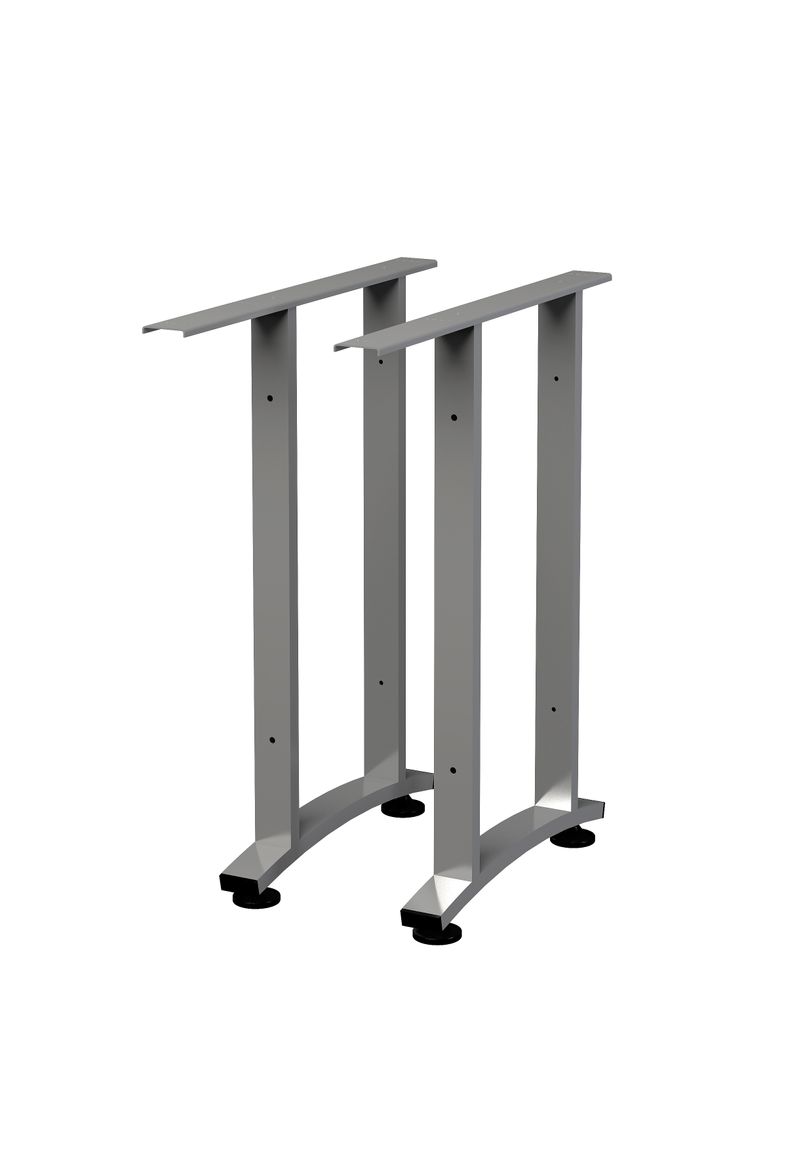 Prima Eckbeine 2er Set, Stahl Silbergrau