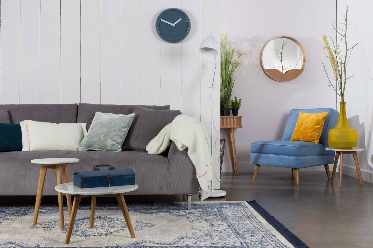 Round Wandspiegel rund Ø 60cm Braun