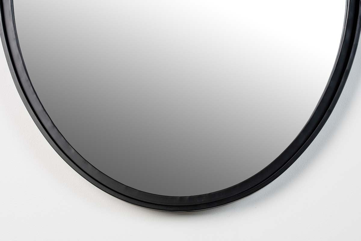 Matz oval Wandspiegel 60x80cm Schwarz