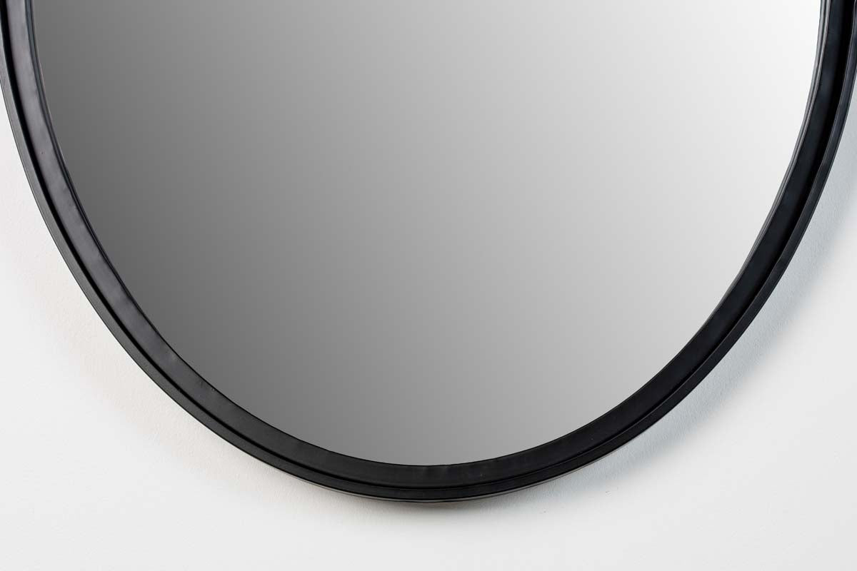 Matz oval Wandspiegel 60x160cm Schwarz Vintage