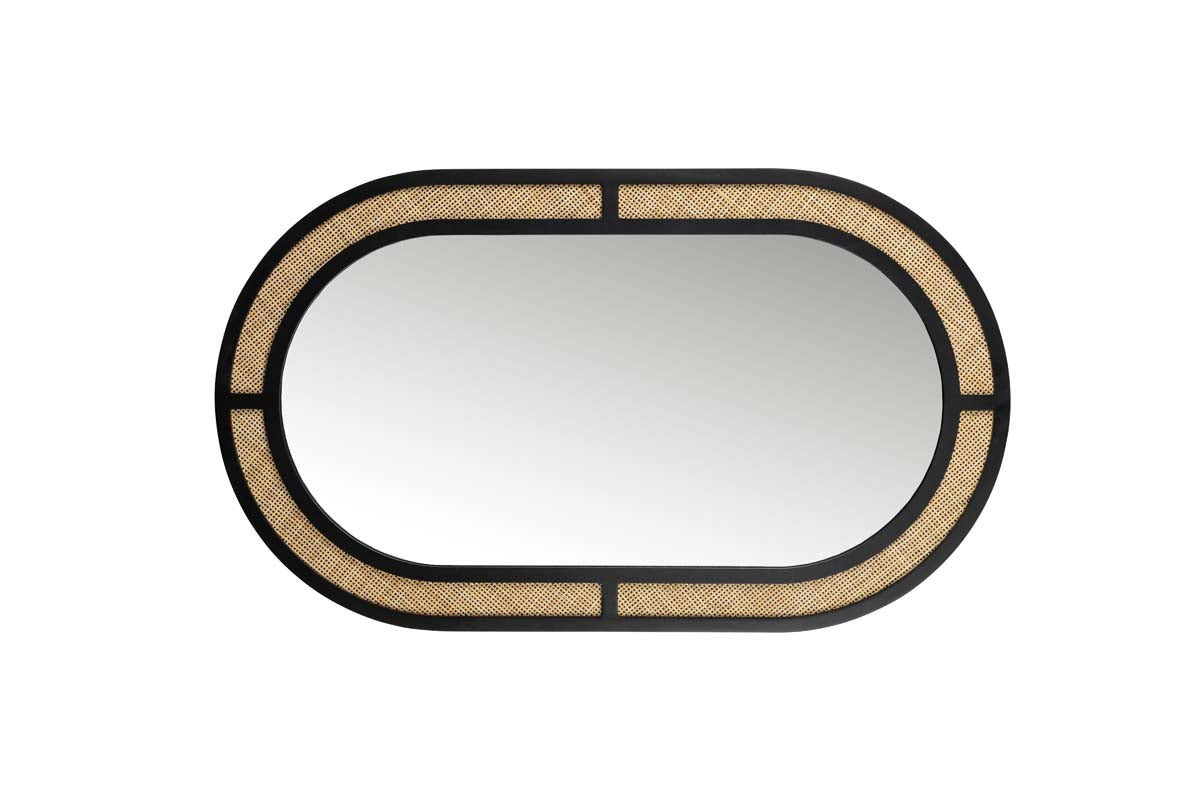 Wohnzimmerspiegel AIDA Oval Schwarz