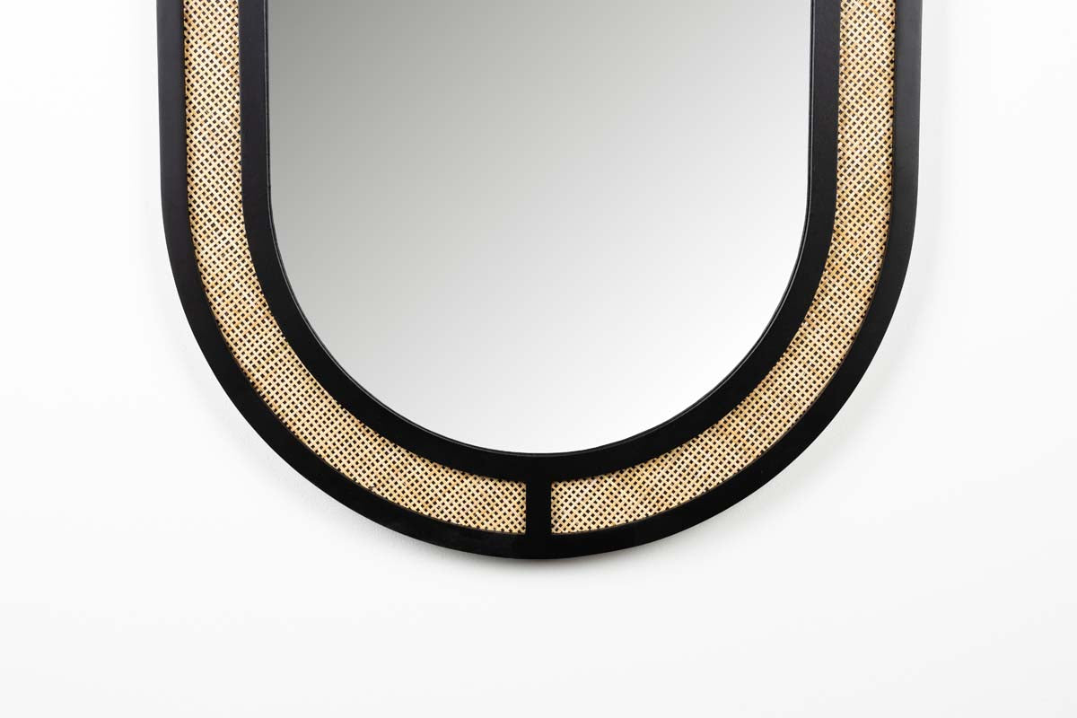 Wohnzimmerspiegel AIDA Oval Schwarz