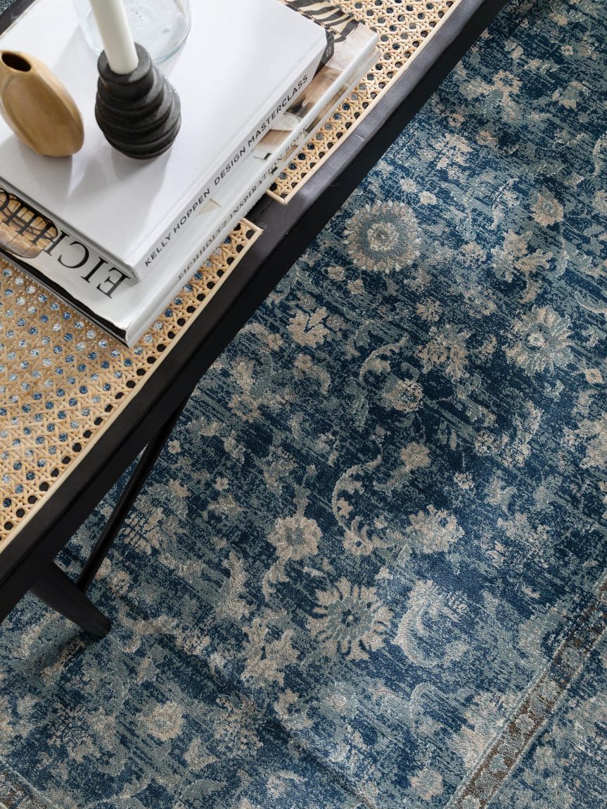 Teppich Vintage Velvet Blau