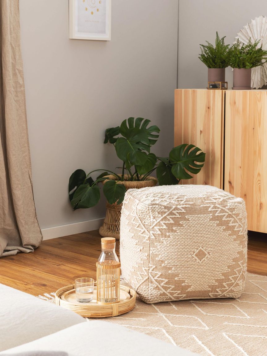 Pouf Sydney 45x45x45 cm Beige