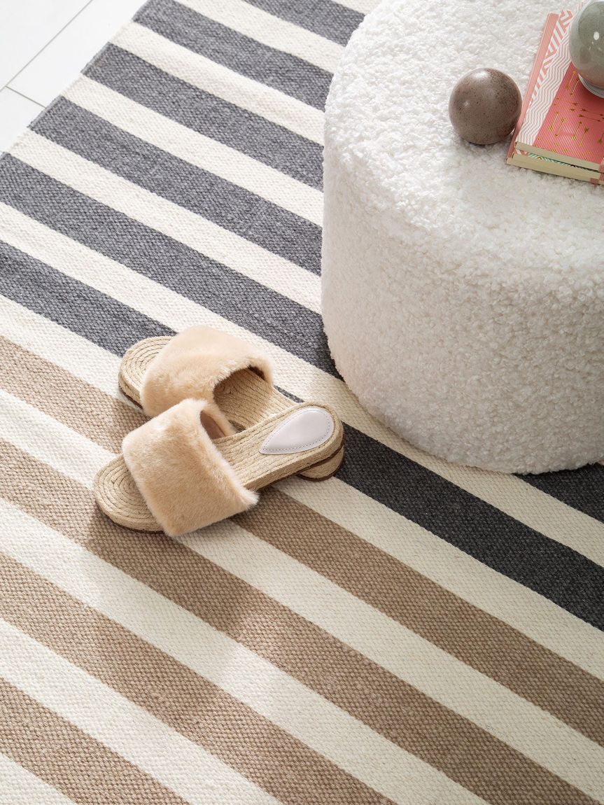 Wollteppich Oasis Beige / Grau