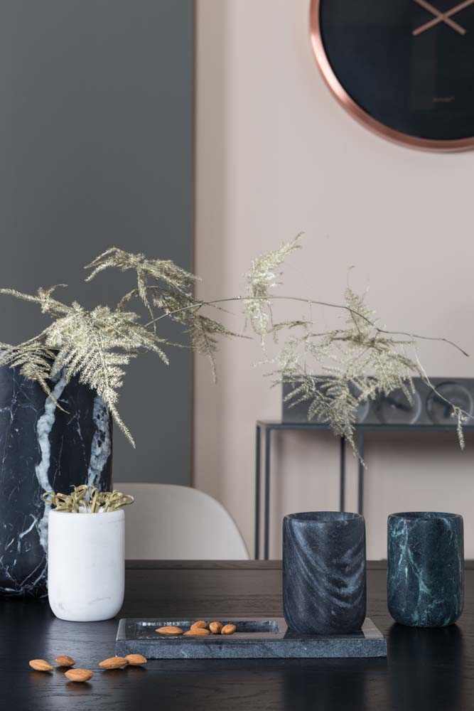 Fajen Vase Marmor Schwarz