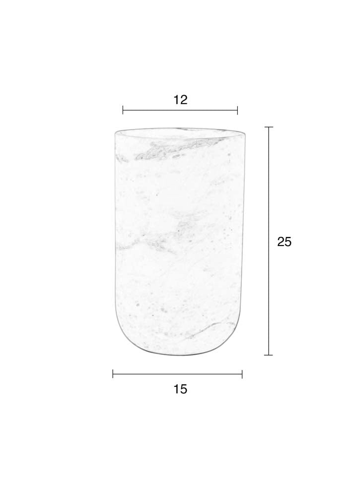 Fajen Vase Marmor Schwarz