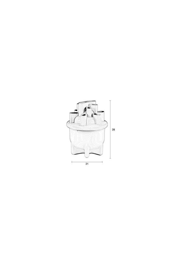 Bassin Vase Ø21 cm klein Weiß