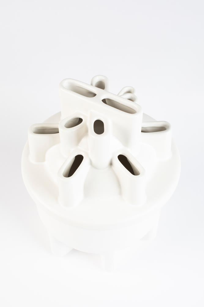 Bassin Vase Ø21 cm klein Weiß