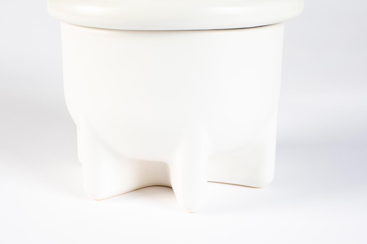 Bassin Vase Ø21 cm klein Weiß