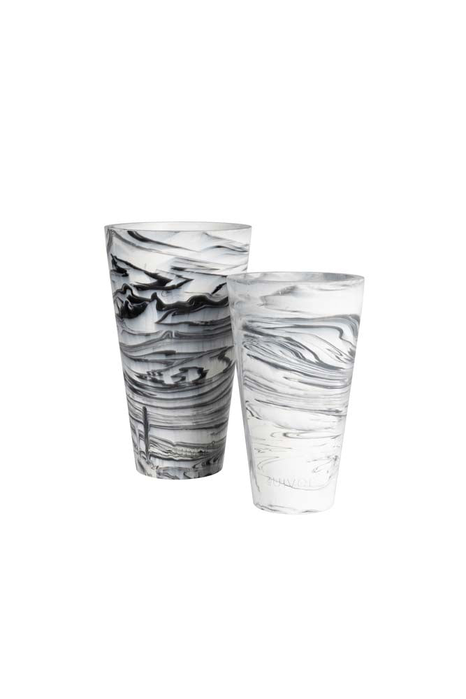 Vase CONIC M Schwarz / Weiß