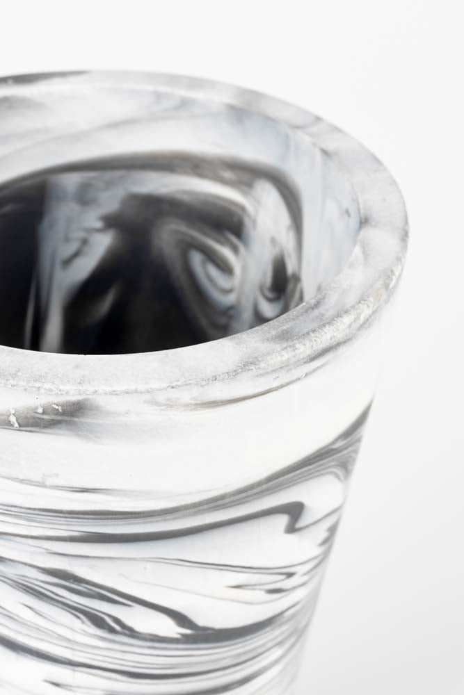Vase CONIC M Schwarz / Weiß