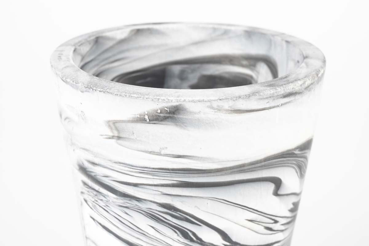 Vase CONIC M Schwarz / Weiß