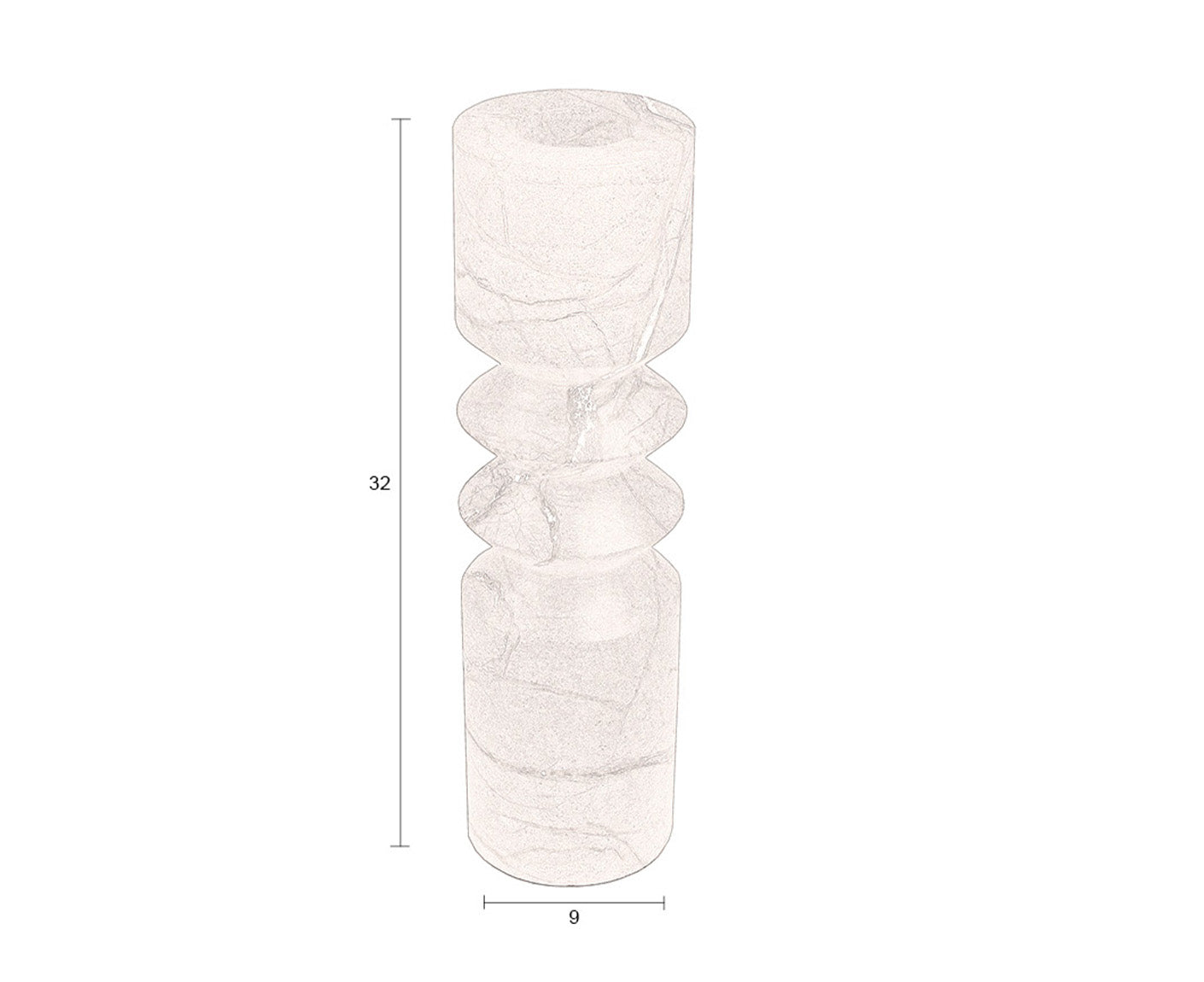 Satpura Kerzenhalter Braun 2er Set
