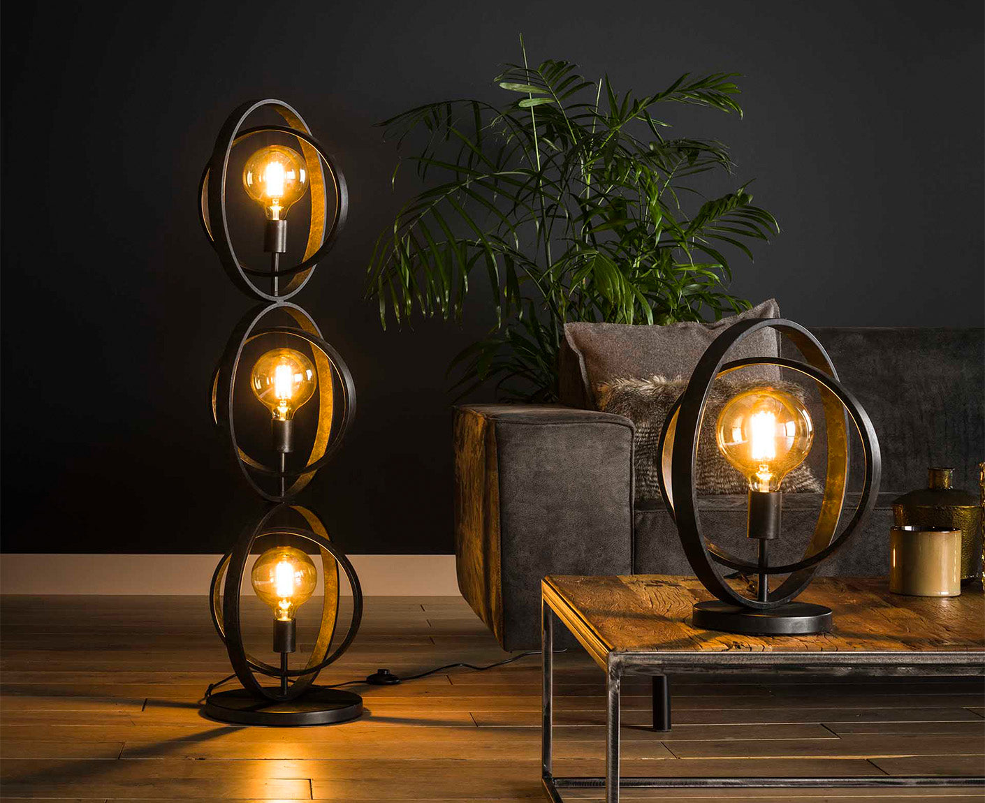 Tischlampe 1L Turn Around Charcoal