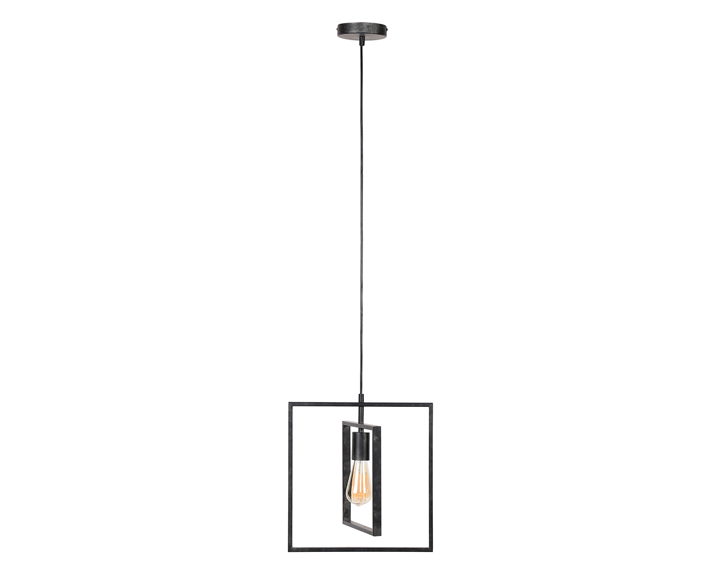 Hängelampe 1L Turn Square Charcoal