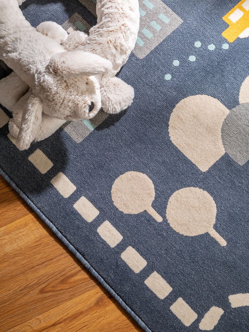 Kinderteppich Juno Blau