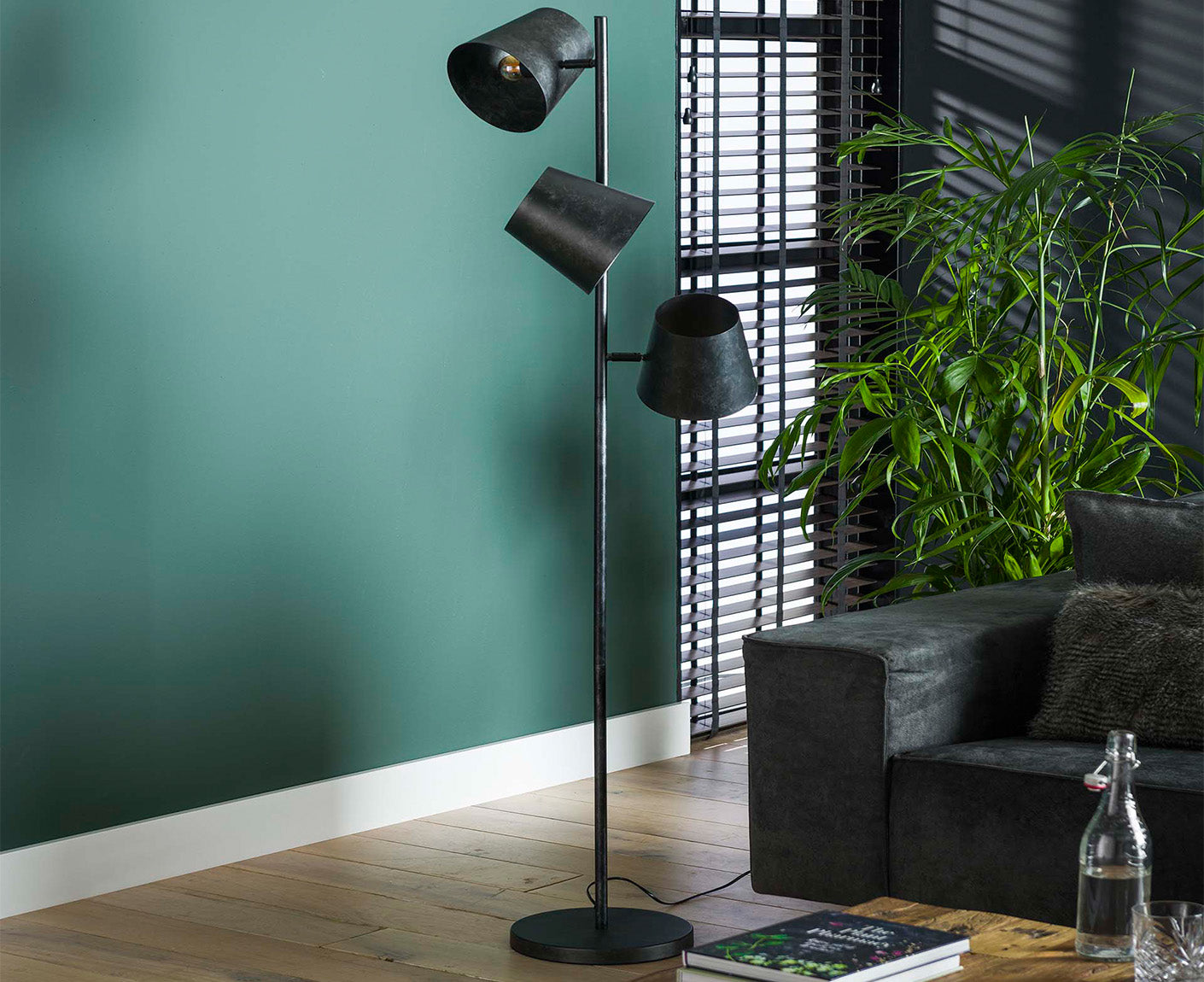 Stehlampe 18 cm Schirm Kinetic / Charcoal