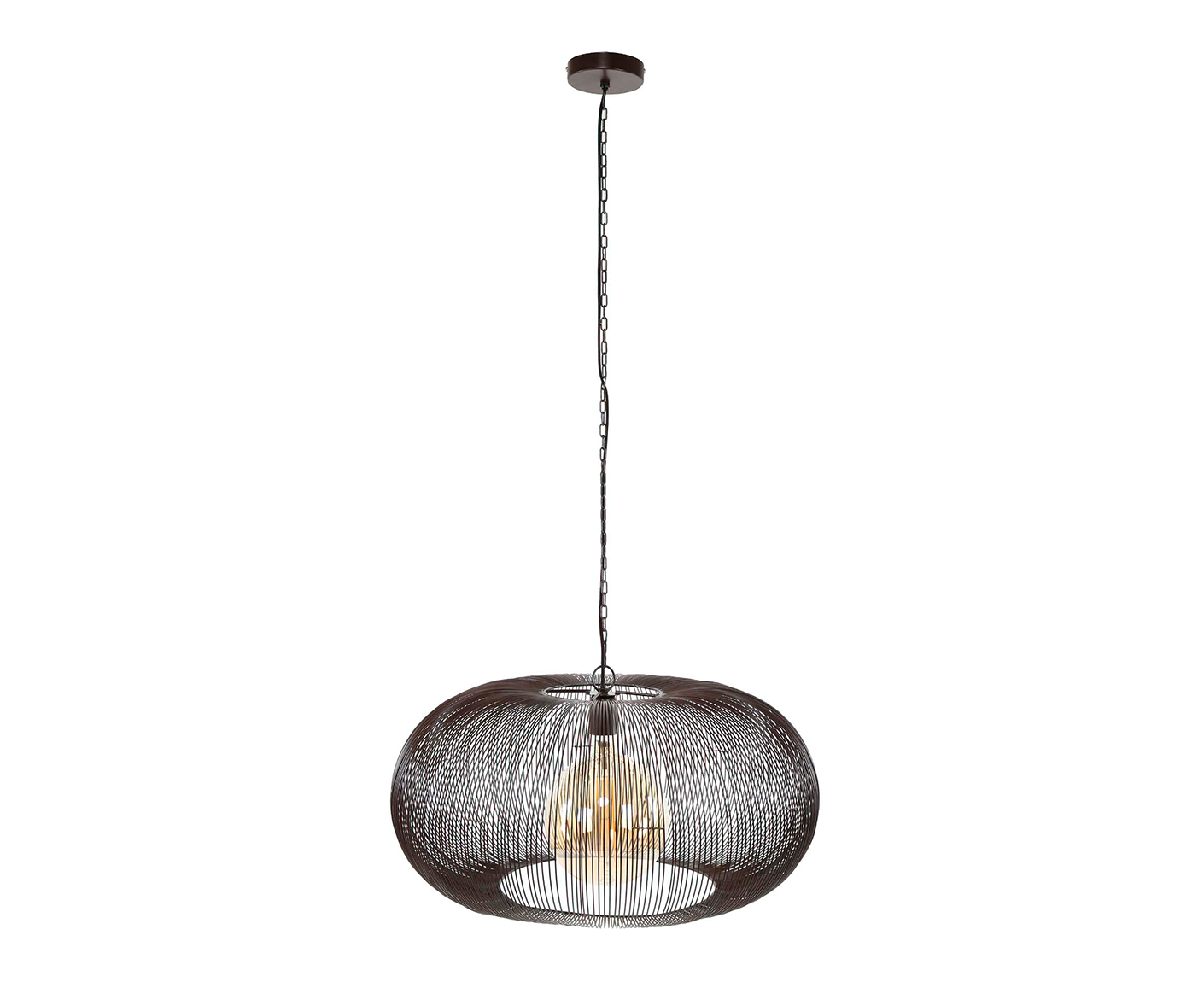 Hängelampe 70 cm Copper Twist / Schwarz Nickel