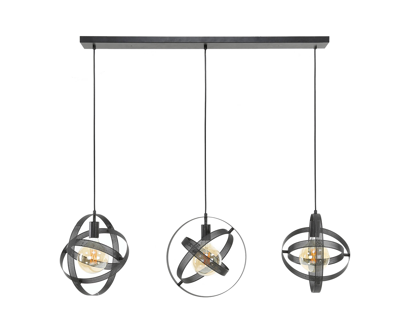 Hängelampe 3L Cosmos Mesh / Artic Schwarz