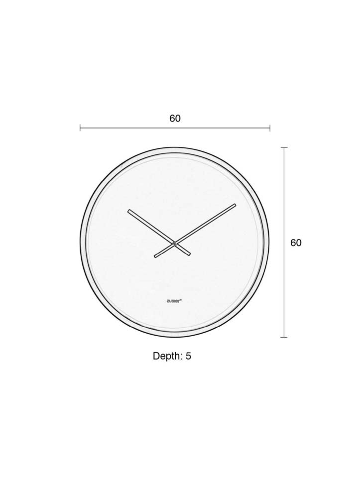 Wanduhr Bandit Ø60 cm Schwarz / Orangerot