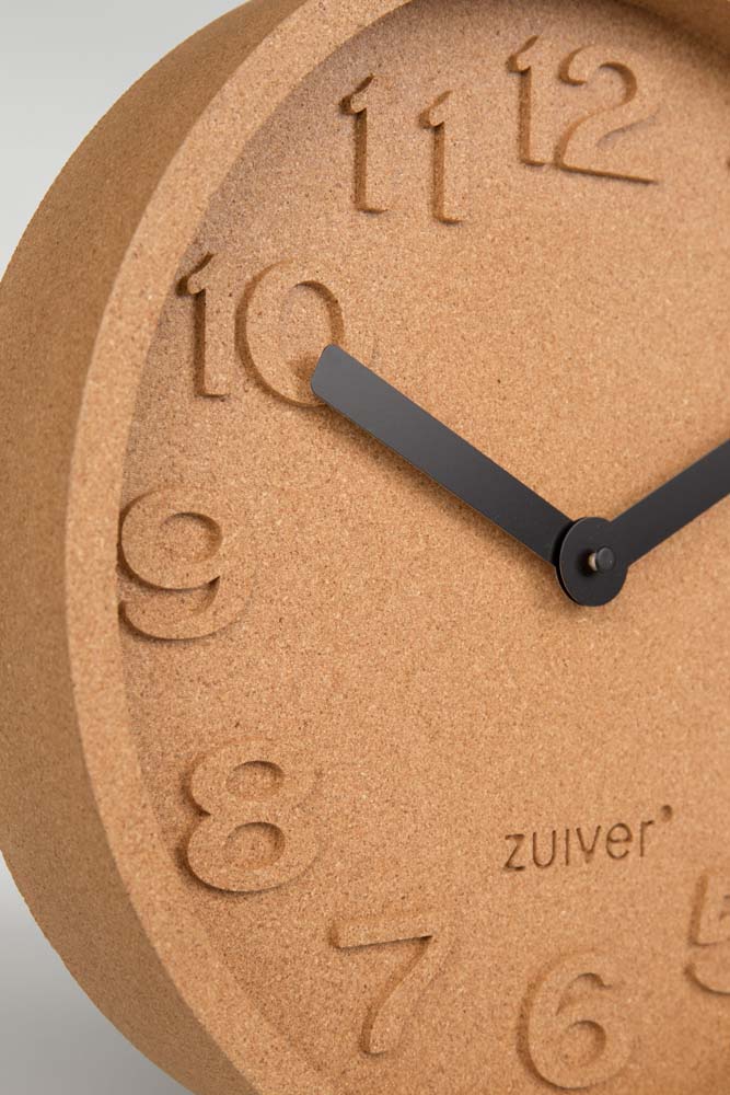 Cork Time 2-er Set Uhren Ø31 cm Braun