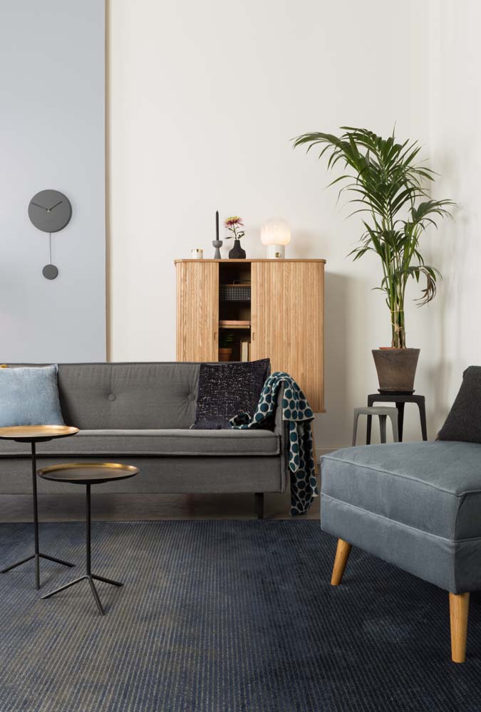Minimal 4-er Set Uhren 30x63 cm Grau