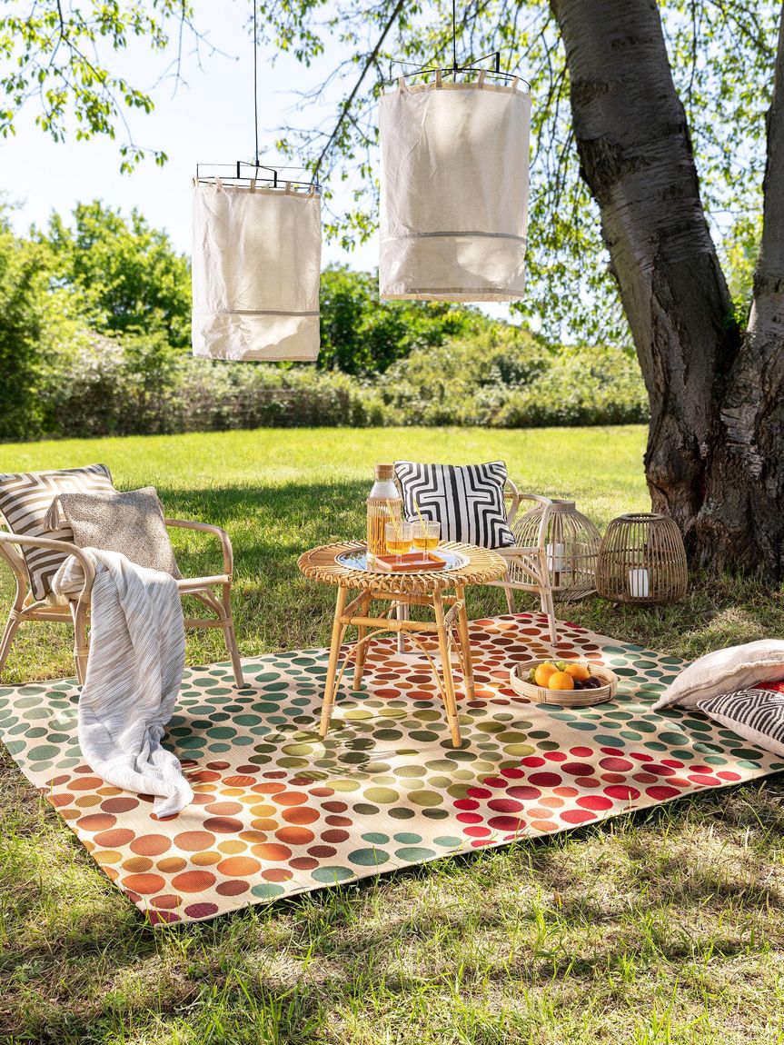 In- & Outdoor Teppich Läufer Artis 80x250 cm Beige / Bunt