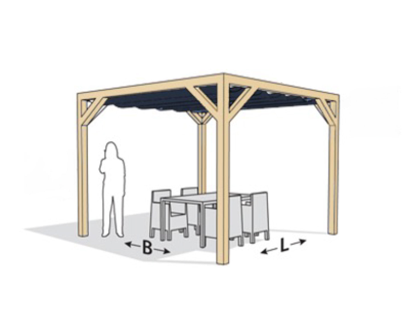 Platinum Pergola Kit - Eckstützen