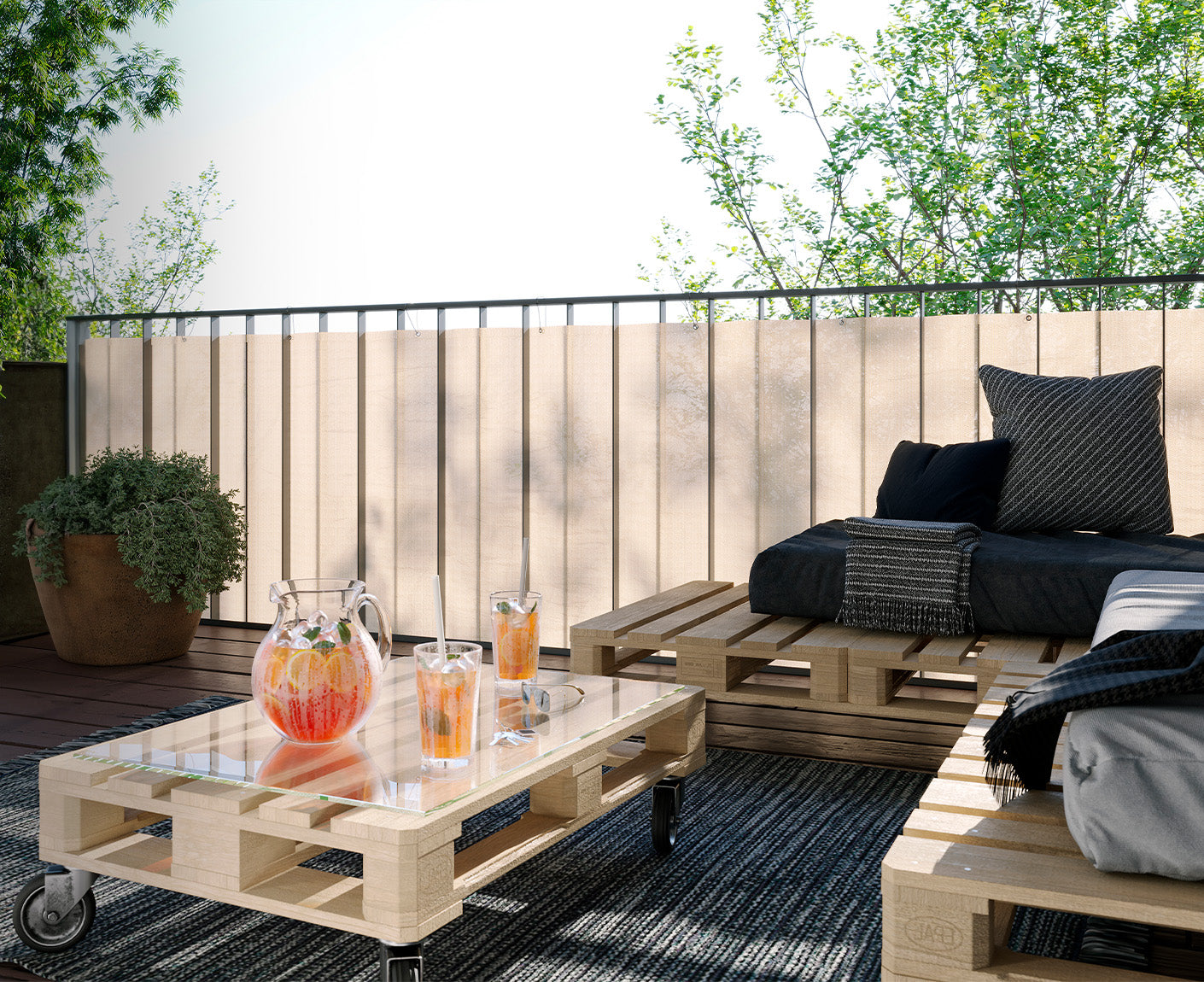 Platinum Balkon Sichtschutz COOLFIT 500 x 80 cm