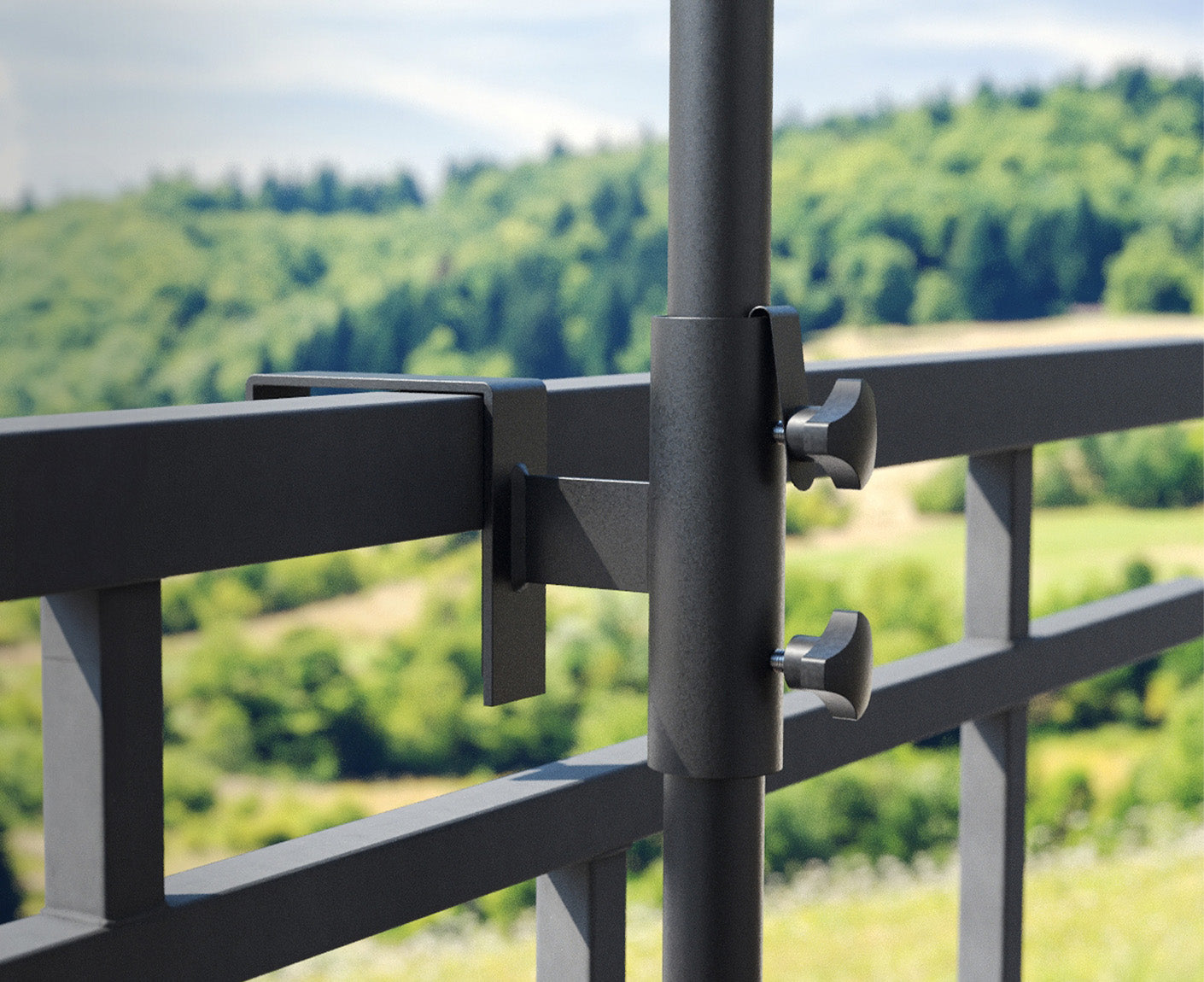 Platinum Balkonklemme für Geländer 11cm, Ø38mm