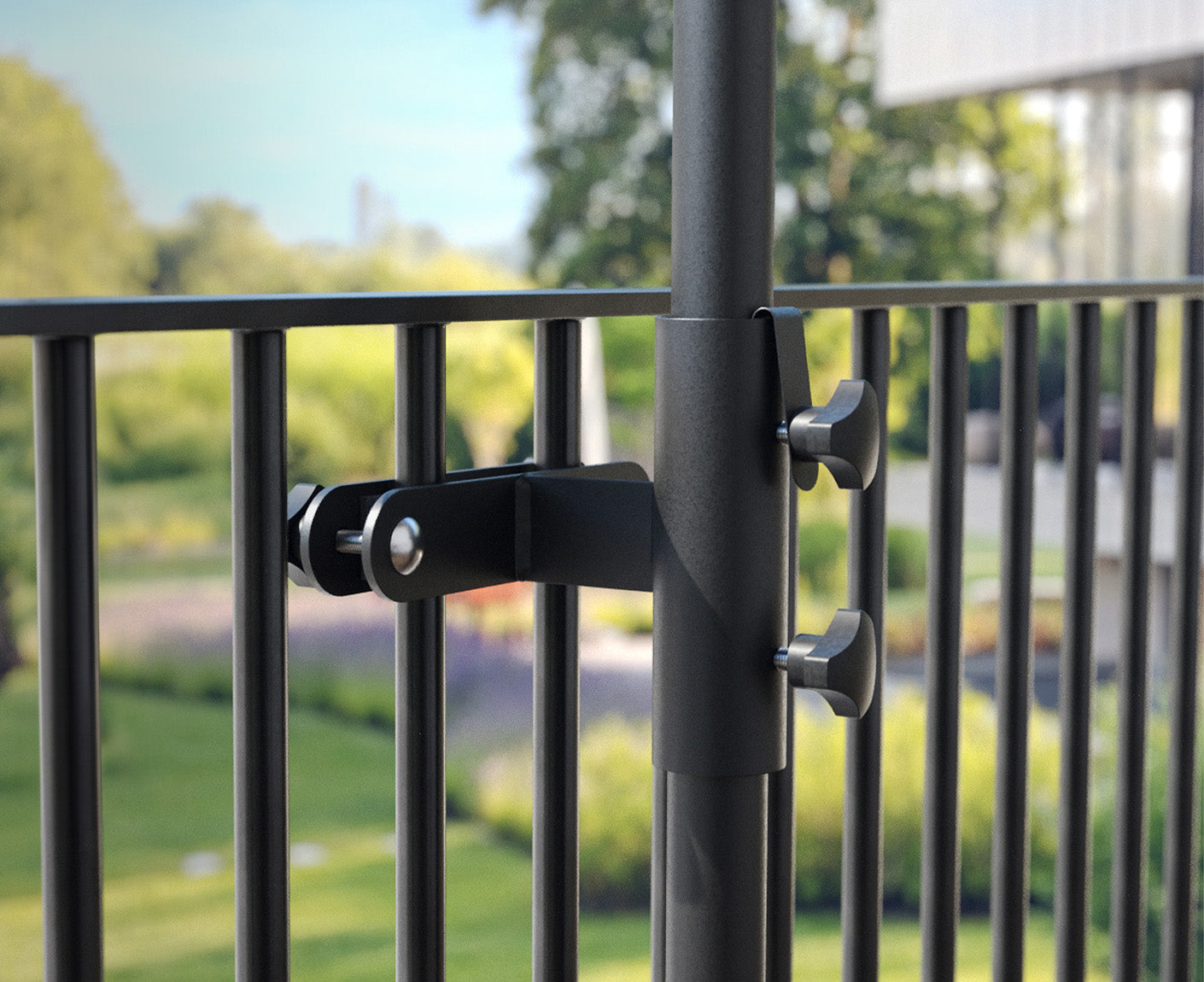 Platinum Balkonklemme für Vertikale Flachgeländer, Ø38mm