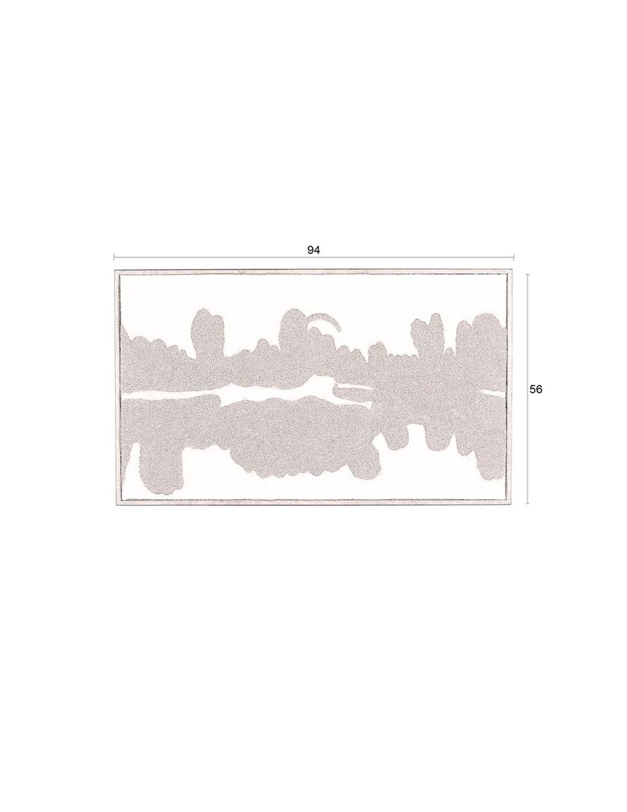 Wandbild - Samudra - Schwarz / Weiß / Beige