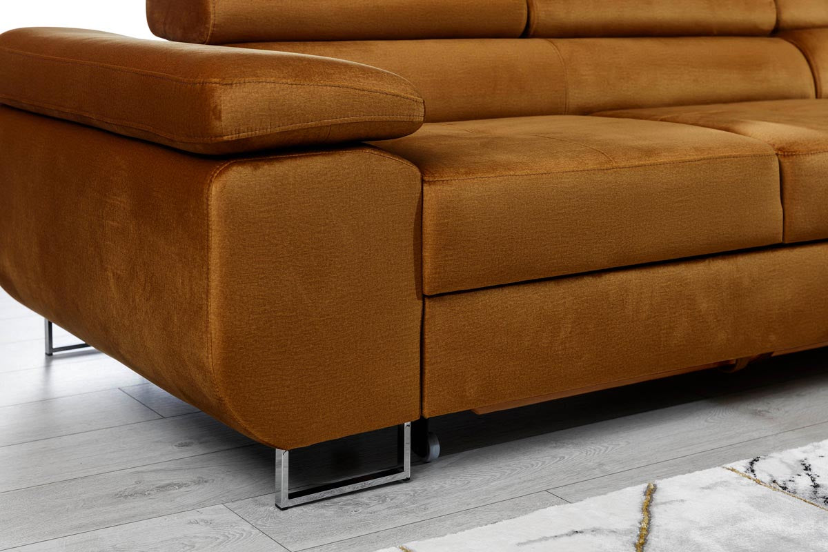 Armando Ecksofa 280 x 205 cm Grau (Webstoff - Sawana)