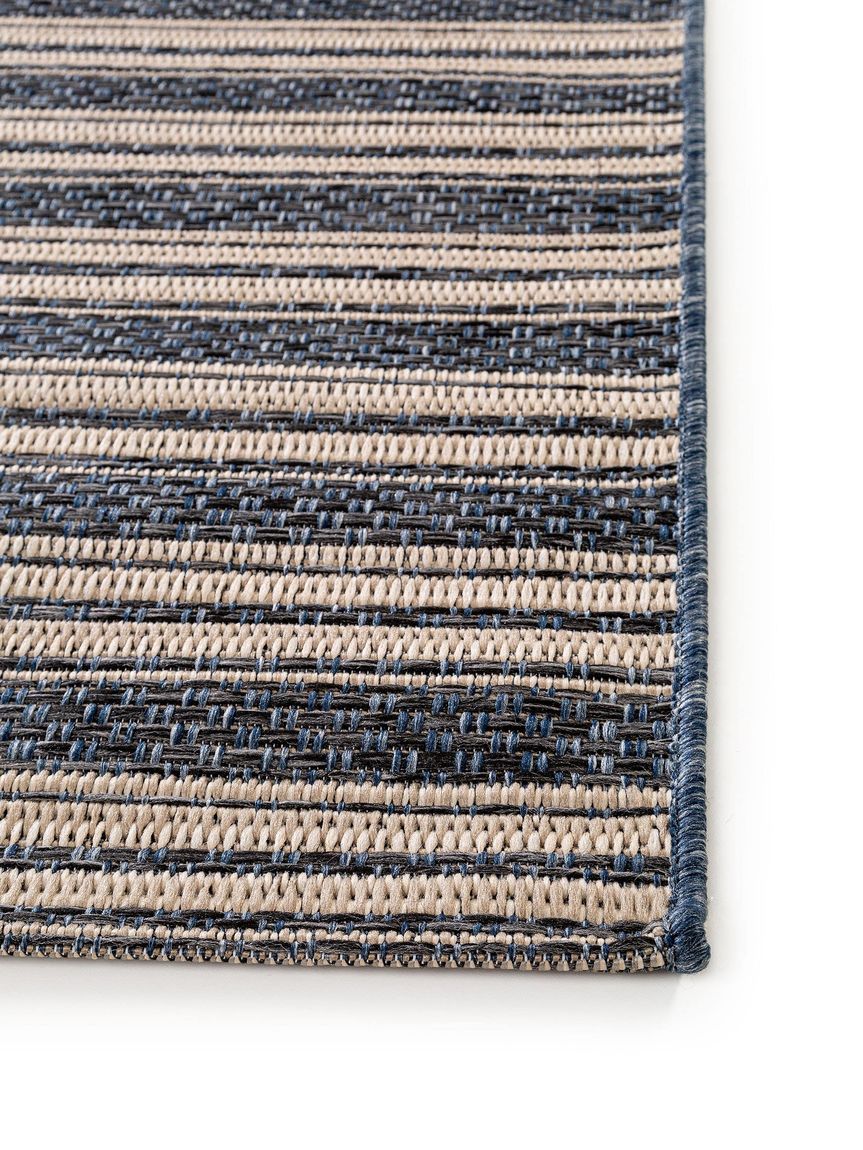 In- & Outdoor Läufer River 67x240 cm Beige / Blau